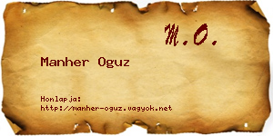 Manher Oguz névjegykártya